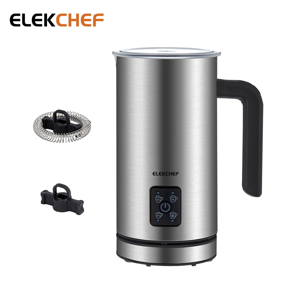 ELEKCHEF 4-in-1 Coffee Milk Frother and Warmer - Perfect for Latte, Cappuccino, and More