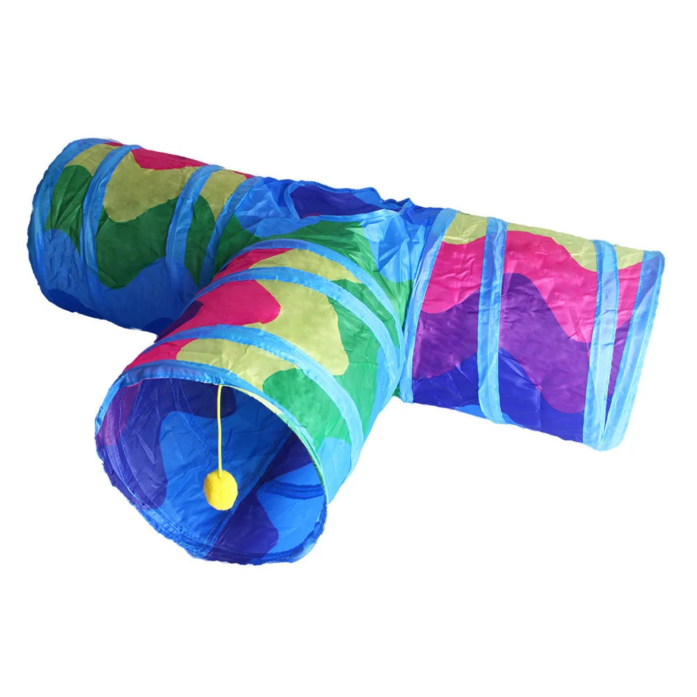 Kitty Tunnel Tube Pet Toy with Peek Hole