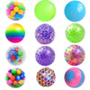 LED Glitter Foam Colored Bead Grape Vent Ball - Stress Relief Fidget Toy