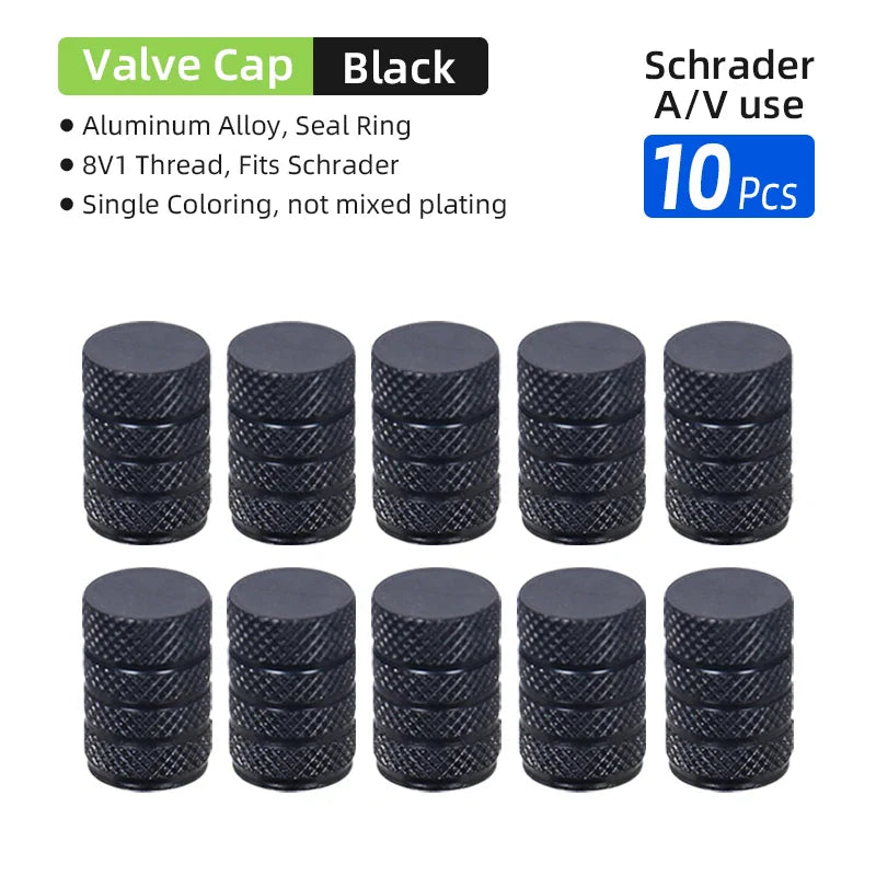 Aluminum Alloy Schrader Valve Dust Cover for Vehicles and Bikes