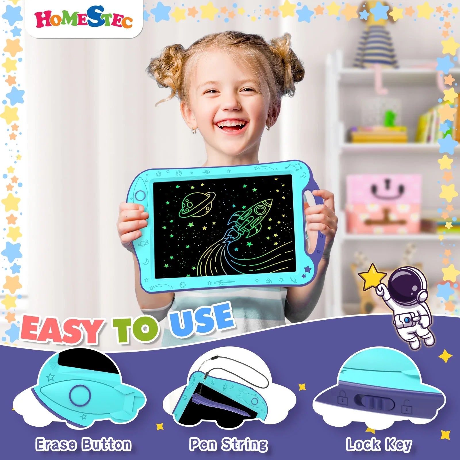Colored Drawing Tablet for Kids