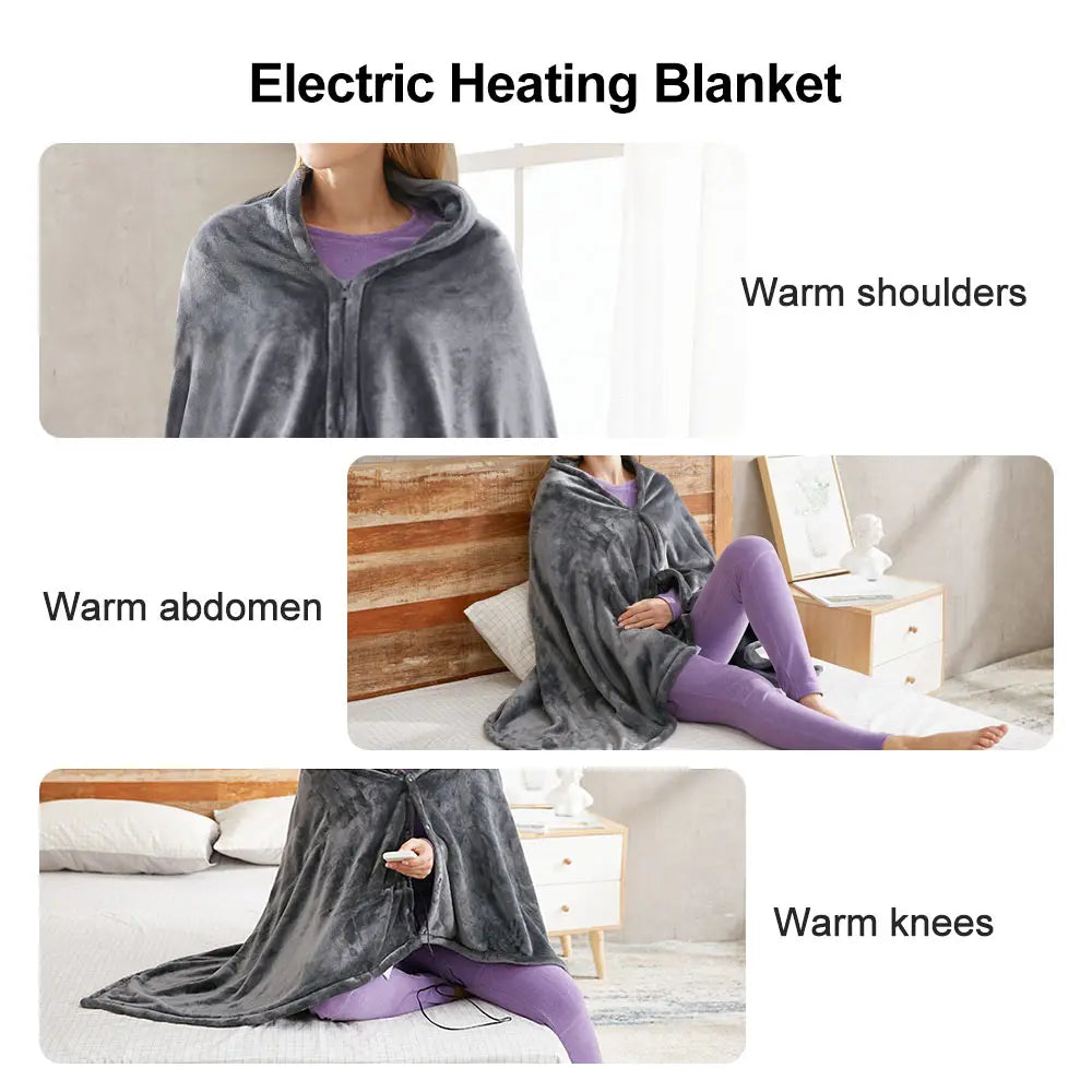 Electric Heated Shawl Blanket with 3 Heat Settings
