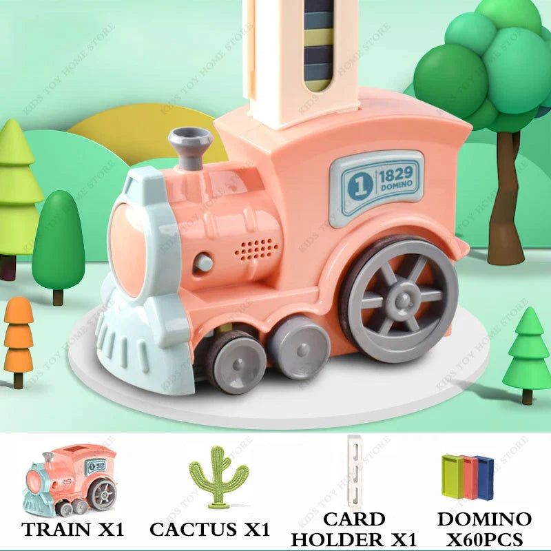 Automatic Domino Train Set - Educational Toy for Kids