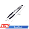 Silicone BBQ Grilling Tongs - Non-Stick Kitchen Cooking Utensils