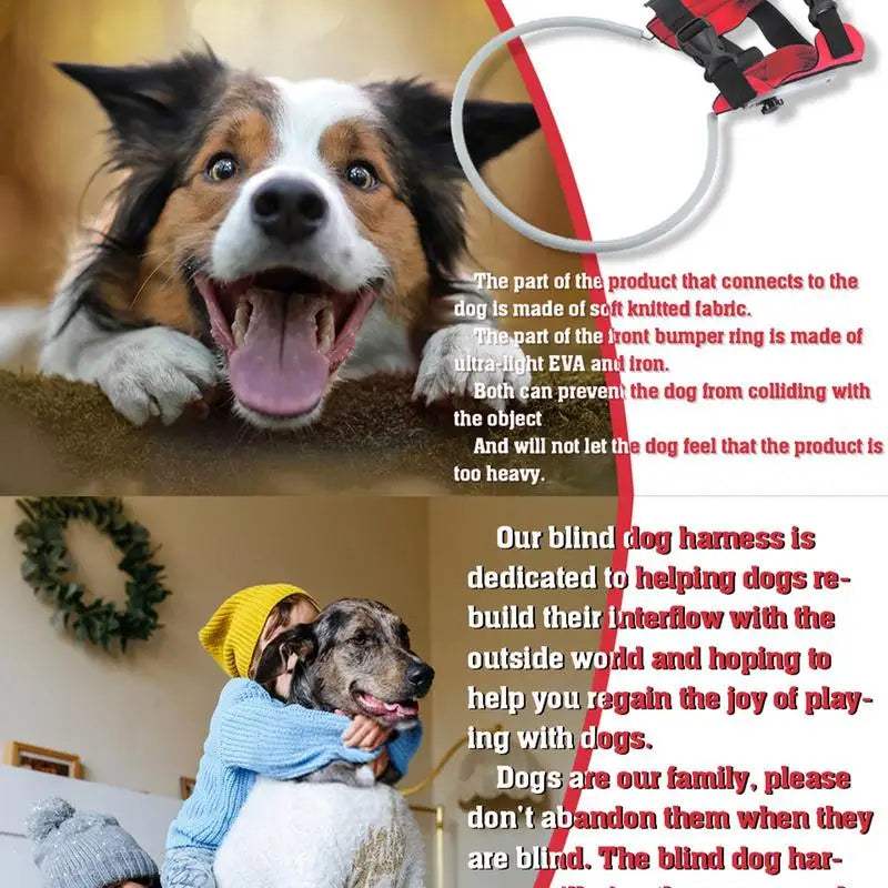 Blind Dog Halo Harness - Guiding Device for Visually Impaired Pets