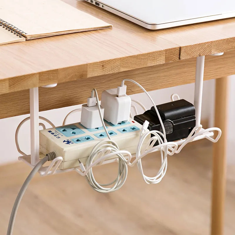 Plastic Desk Cable Organizer and Storage Rack