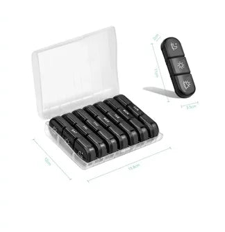 7-Day Pill Organizer - Portable Travel Box with Large Compartments for Medications