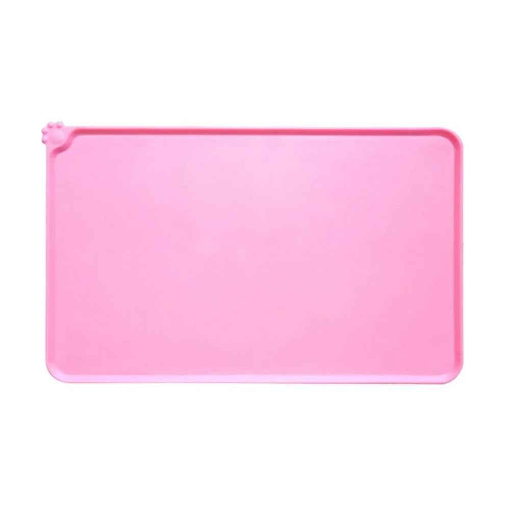 High-Lip Silicone Pet Food Mat for Cat and Dog Bowls