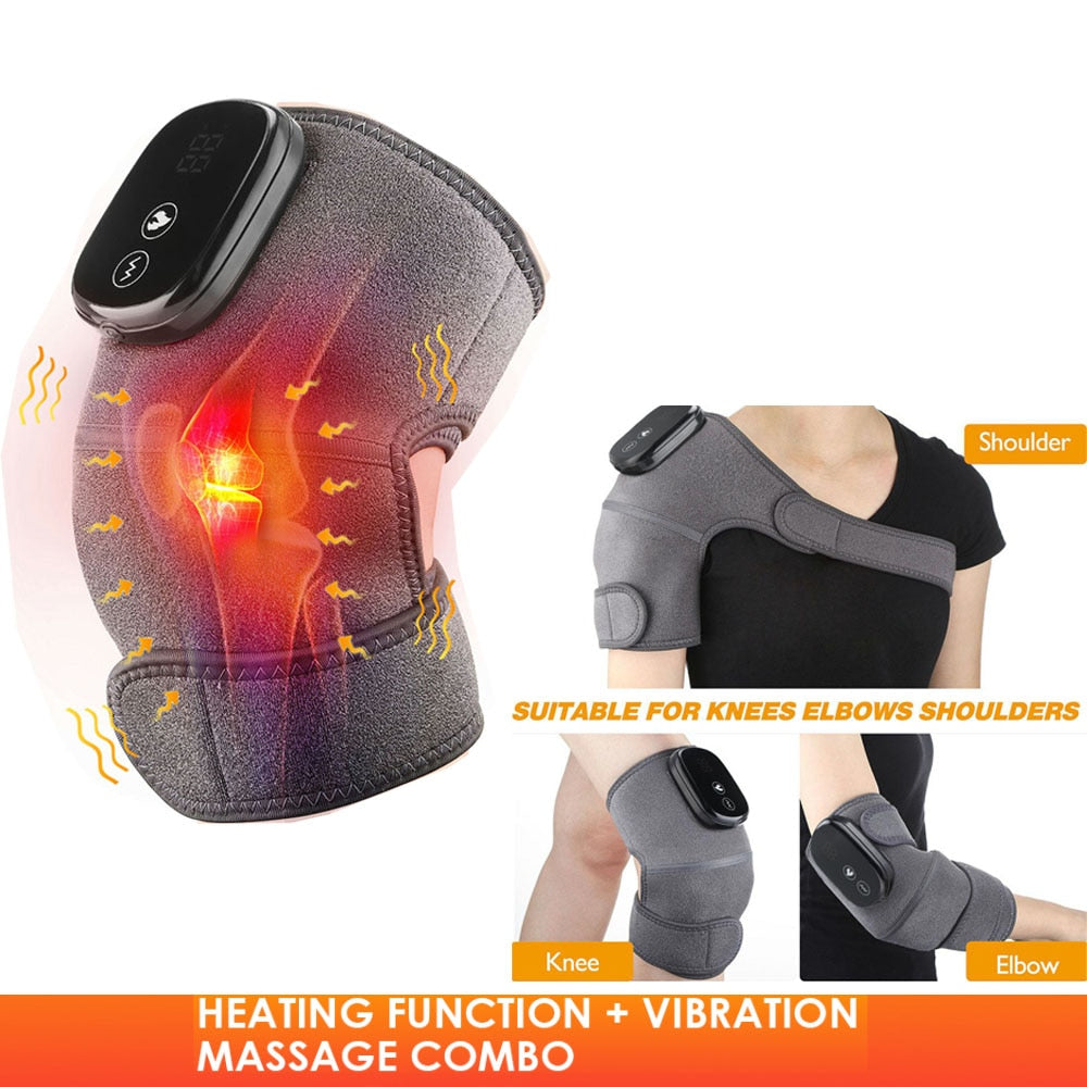 Electric Heating Knee Massager for Joint Pain Relief and Physiotherapy