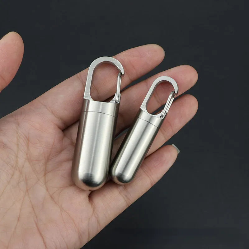 Portable Stainless Steel Waterproof Pill Box for Travel