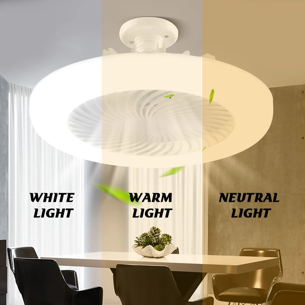 Remote-Controlled LED Ceiling Fan with Light