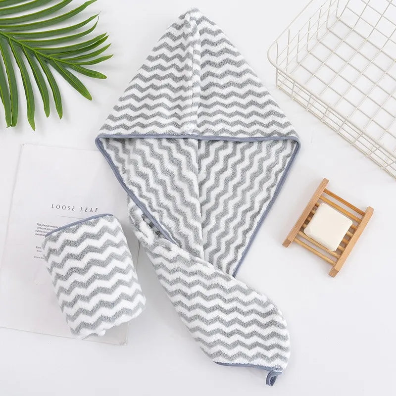 Pineapple Coral Fleece Hair Drying Turban - Quick Absorbent, 25x65cm