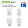 Aluminum Alloy Schrader Valve Dust Cover for Vehicles and Bikes