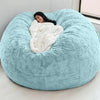 Soft and Warm 180x90cm Fur Bean Bag Bed Cover for Comfortable Living Room Furniture