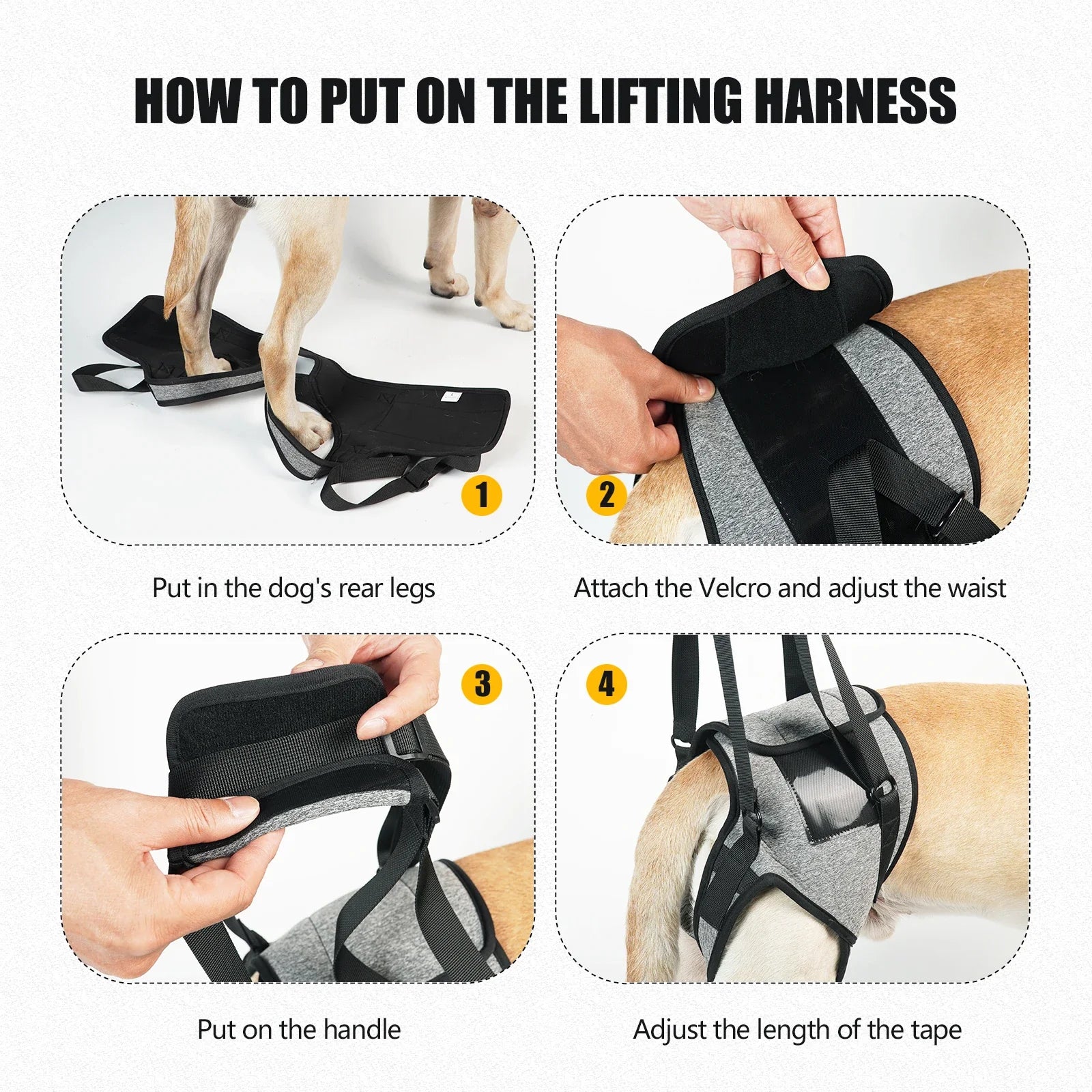 Padded Dog Harness Support Brace for Leg Injury