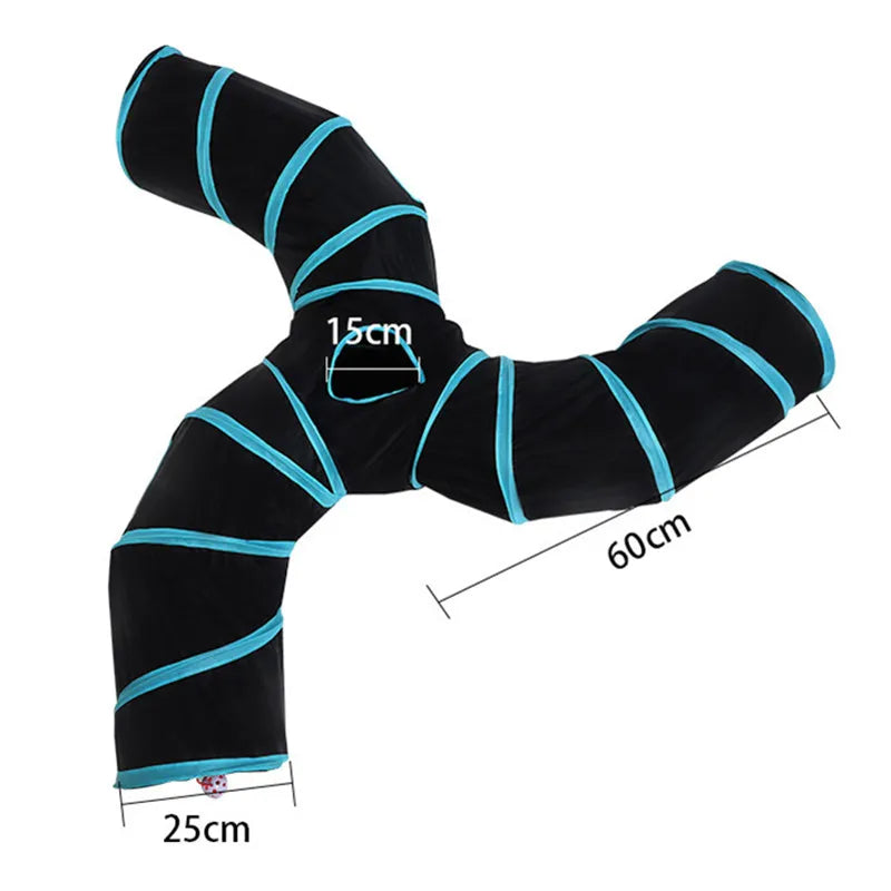 Kitty Tunnel Tube Pet Toy with Peek Hole