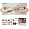DIY Wooden Train Track & Building Blocks Expansion Set - Educational Toy for Kids