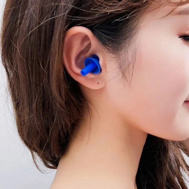 10PCS Reusable Soft Silicone Earplugs for Swimming and Noise Reduction