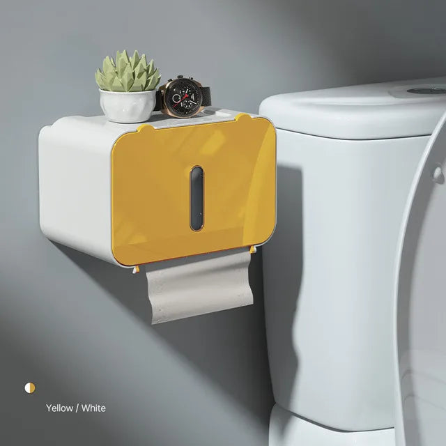 Automatic Wall-Mounted Toilet Paper Holder Shelf