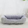 Plush Square Pet Bed for Dogs and Cats
