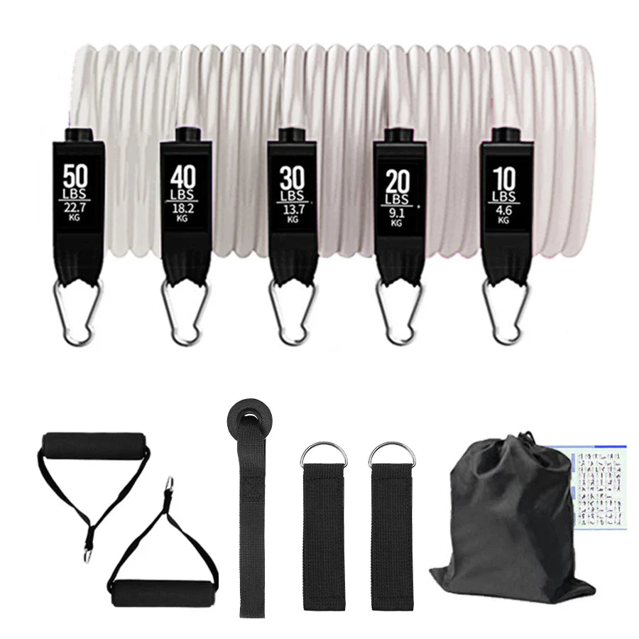 5-Tube Fitness Resistance Bands Set with Accessories