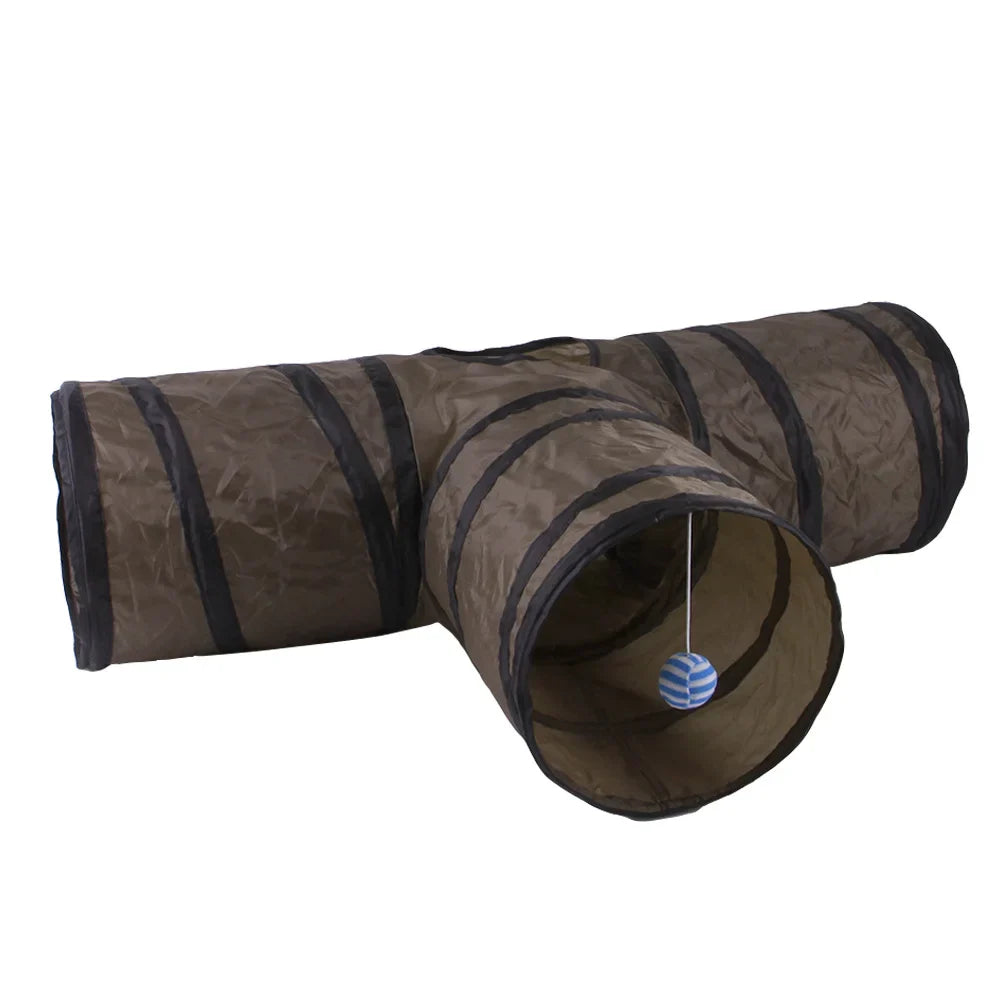 Kitty Tunnel Tube Pet Toy with Peek Hole