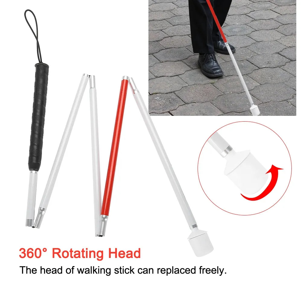 Reflective Aluminum Hiking Trekking Pole for Elderly - As Shown