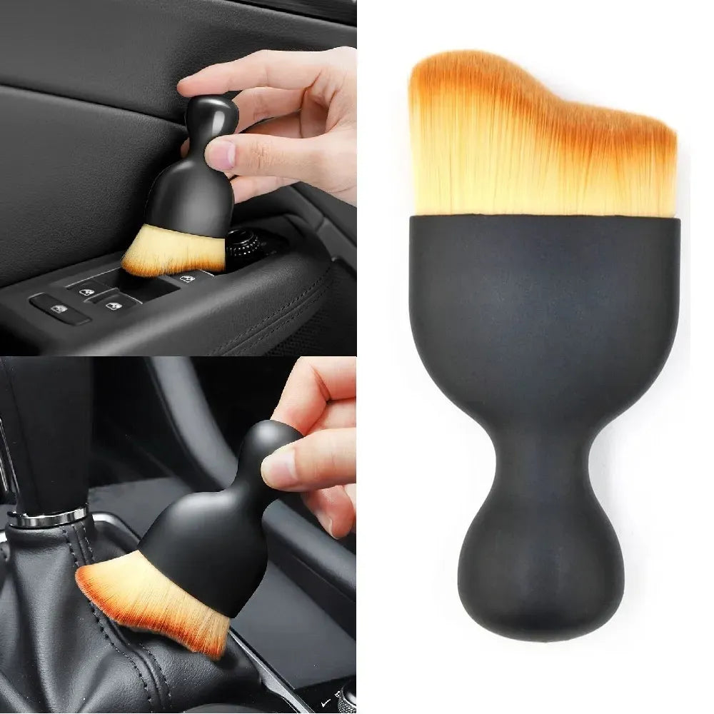 Car Interior Cleaning and Detailing Brush Set for Dust Removal - As Picture