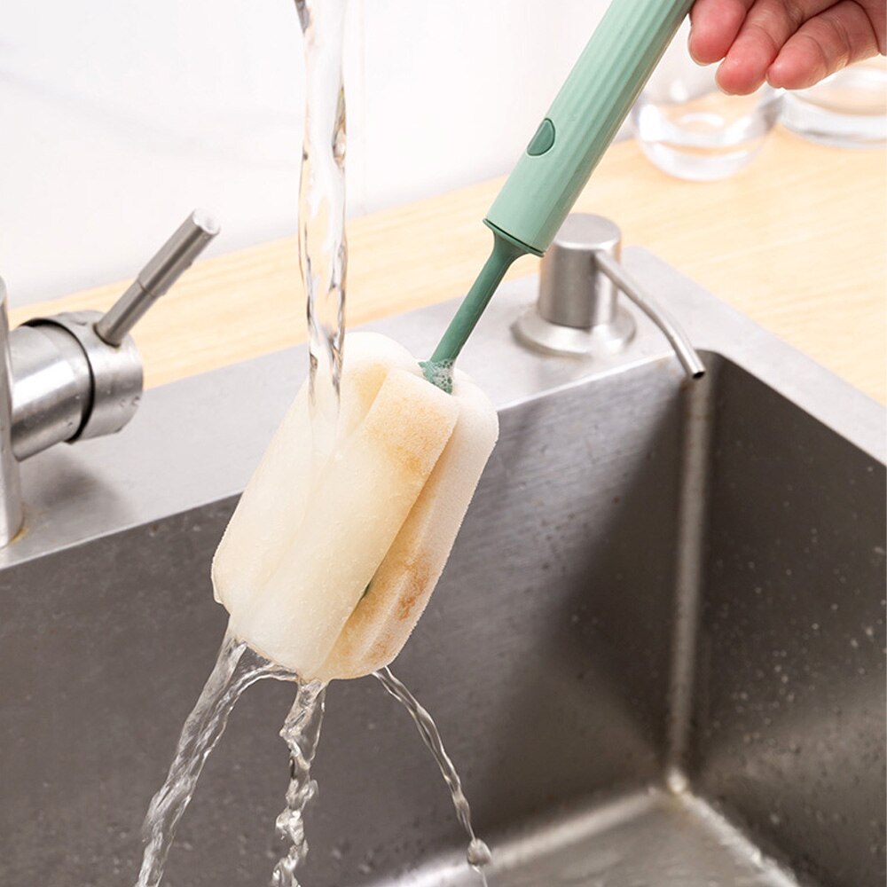 High-Quality Removable Sponge Baby Bottle Cleaning Brush