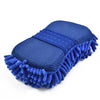 Blue Microfiber Chenille Car Wash Sponge for Cleaning and Care