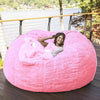 Soft and Warm 180x90cm Fur Bean Bag Bed Cover for Comfortable Living Room Furniture