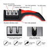 3-Stage Handheld Knife Sharpener - Tungsten / Ceramic Course / Ceramic Fine