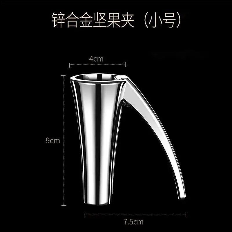 Multifunctional Zinc Alloy Nutcracker with Funnel Design for Walnuts and Nuts