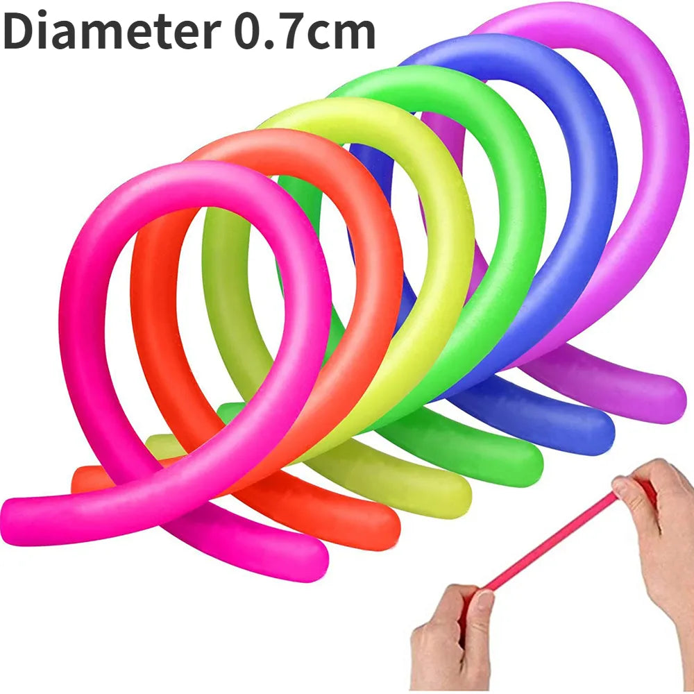 6-Pack Stretchy String Sensory Fidget Toys for Stress Relief