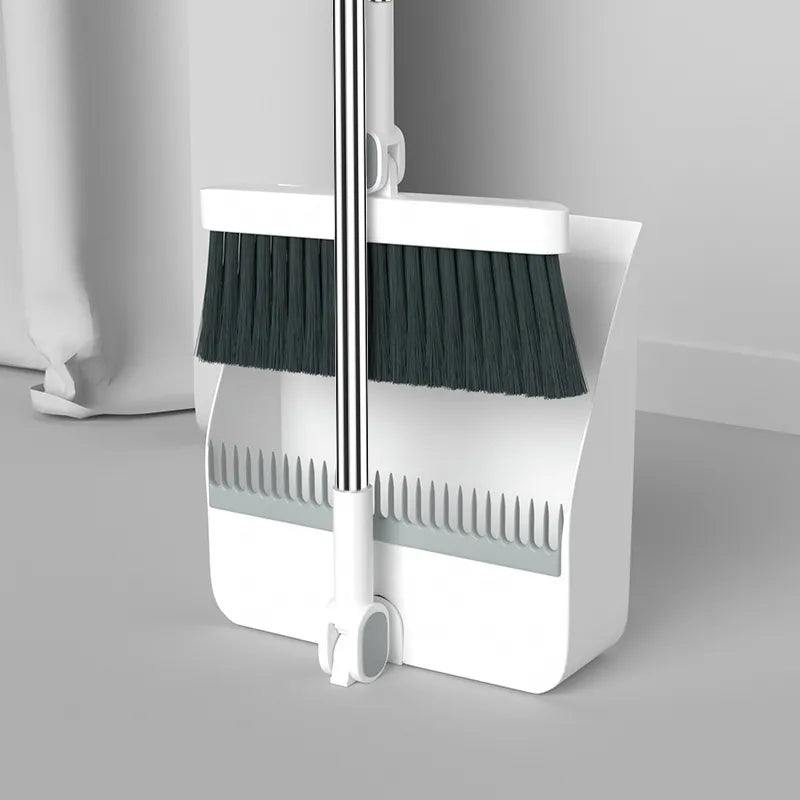 SweepEase Pro: Folding Broom and Scoop Set with High-End Dustpan and Squeegee