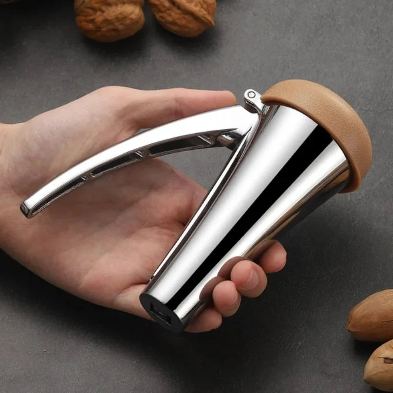 Multifunctional Zinc Alloy Nutcracker with Funnel Design for Walnuts and Nuts
