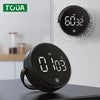 Magnetic LED Digital Kitchen Timer - Countdown and Alarm Clock - Battery Power Black