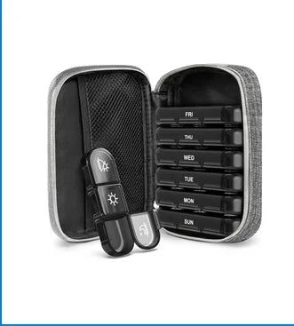 7-Day Pill Organizer - Portable Travel Box with Large Compartments for Medications