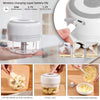 Electric Mini Food Chopper - USB Portable Kitchen Gadgets for Garlic, Meat, and Vegetables