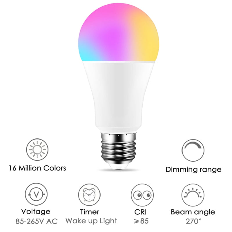 WiFi Smart Light Bulb - RBG/Warm/Cool