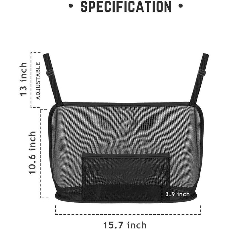 Large Capacity Car Seat Storage Net - Car Organiser & Pet Barrier