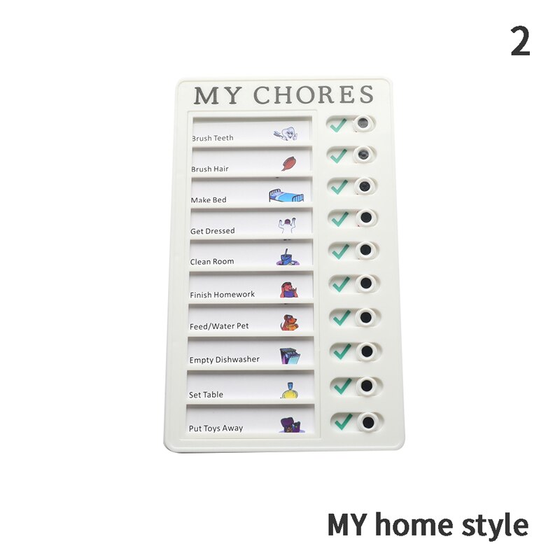 Mini Plastic Board Chore Tracker Chart