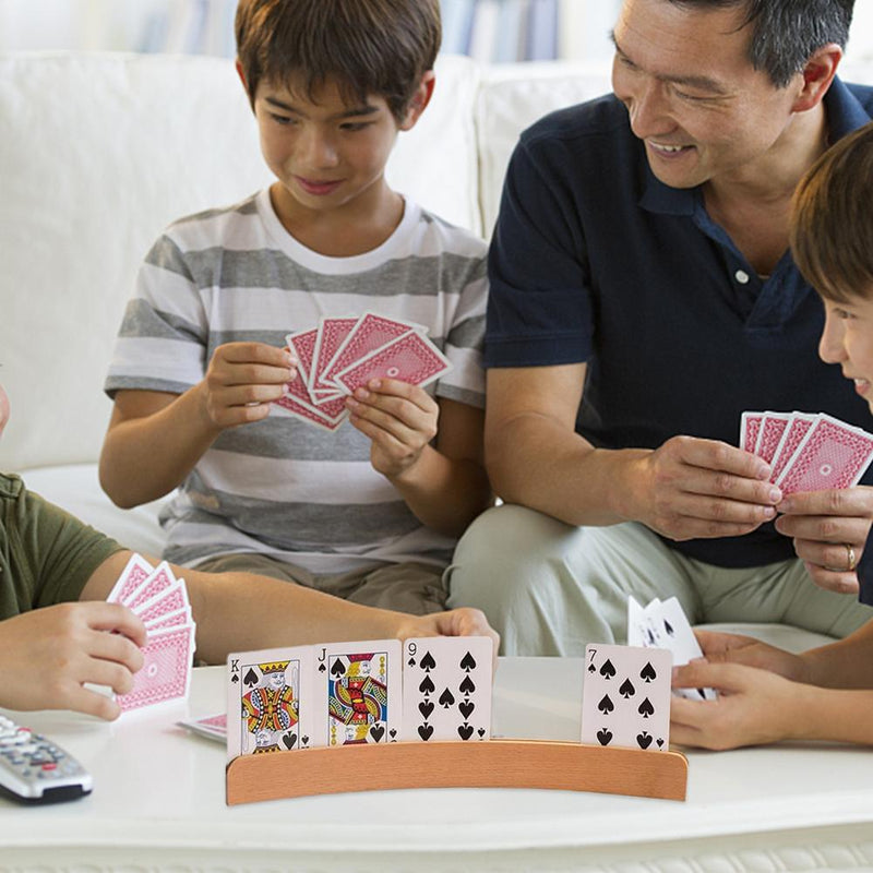 Wooden Card Holder Stand for Card Games