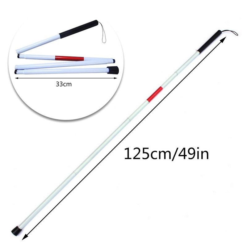 Folding Guide Stick for Blind/Visually Imparied - 125cm