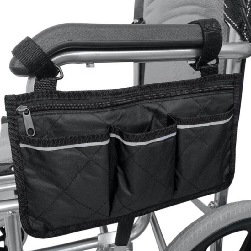 Wheelchair Armrest Side Storage Bag