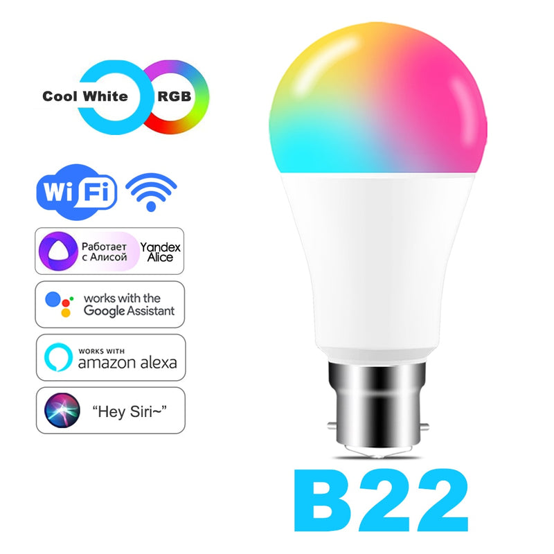 WiFi Smart Light Bulb - RBG/Warm/Cool