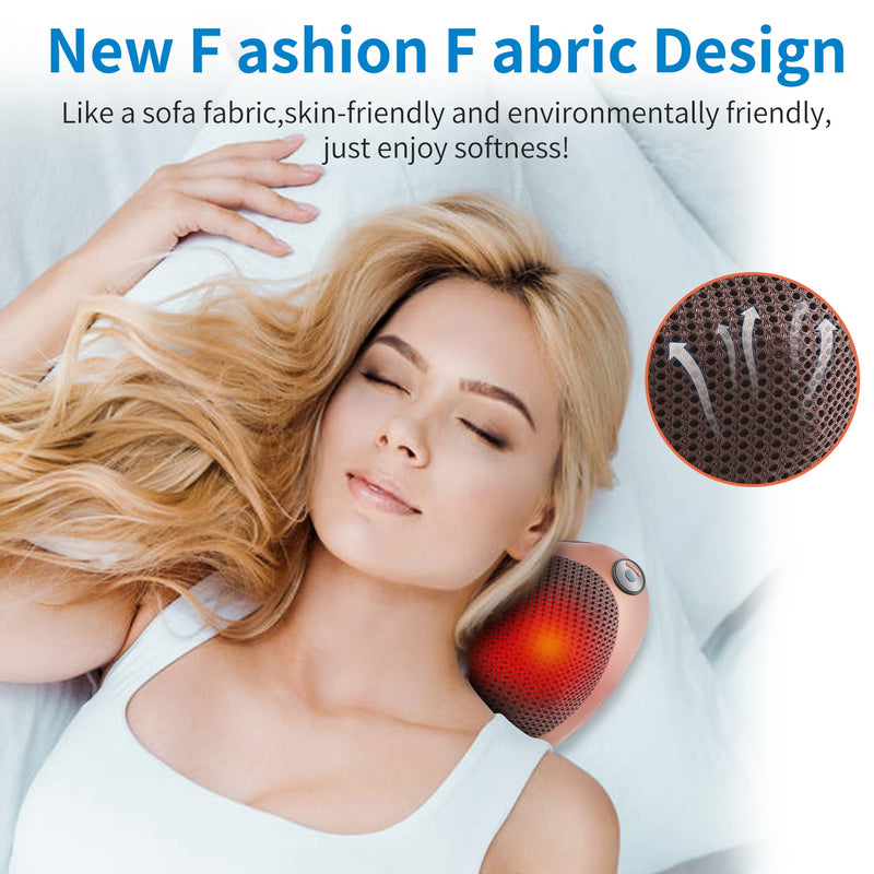 Massage Pillow - 3 Speeds Head, Neck, Back & Shoulder Massager