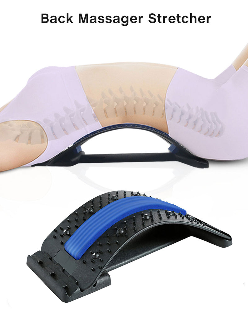 Multi-level Adjustable Back Massager Stretcher - Spine Support Pain Relief & Relaxation