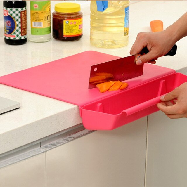2-in-1 Creative Frosted Chopping Board - Cutting Board with Slot
