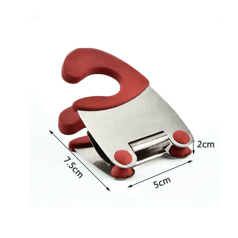 Portable Stainless Steel Pot Side Clips - Anti-Scalding Spatula and Spoon Holder